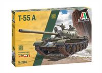 Italeri Modelbouwpakket Militaire voertuigen - 7081 T-55 A Tank Plastic - 1:72 - Modelbouw