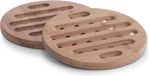 Zeller Pannenonderzetters - 3x - Hout - Dia 20 cm