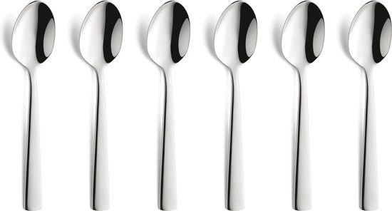 Amefa Moderno Koffielepels - 6-delig - Zilver