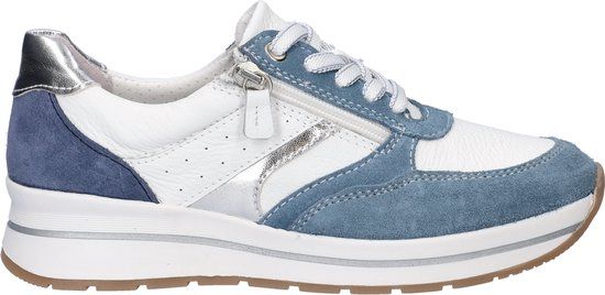 Nelson Flex dames sneaker - Blauw wit - Maat 40
