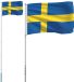 vidaXL - Vlag van Zweden met 5,5 meter aluminium mast