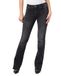 Armani Exchange J65 Jeans voor dames, katoen, stretch, uitlopende pasvorm, used look, zwart, 28 W, Zwarte jeans