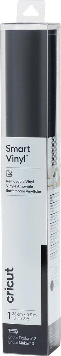 CRICUT Vinyl Folie - Smart Vinyl - Verwijderbaar - 33 x 91 cm - Zwart