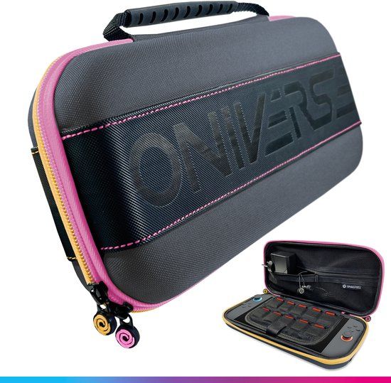 Oniverse ONICAS2-MULTI-PINK draagbare gameconsole-behuizing Buidelzak Nintendo Katoen Zwart, Roze, Geel
