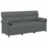 vidaXL Bank Donkergrijs 2-zits Klassiek Stof Polyester Hout 83x57x95 cm