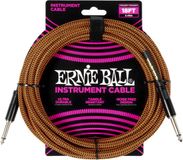 Ernie Ball 6469 Gevlochten Gitaarkabel Pumpkin Pie 5.5 Meter