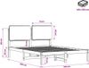 vidaXL Bedframe met gestoffeerd hoofdbord Naturel en donkergrijs