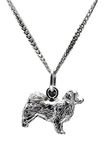 MOOYE ® - Collectie Zilveren Tibetaanse spaniel ketting hanger - groot