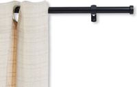 ACAZA Gordijnroede - Gordijnrail - Gordijnroede uitschuifbaar - Gordijnstang van 125-240 cm - Zwart