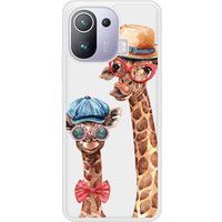 Xiaomi Mi 11 Funny girafe Verstevigd hoesje met sublimatie bedrukking