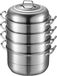 Grande cuiseur vapeur - Casserole vapeur en acier inoxydable 304 - 3 niveaux - Grande capacité - Avec couvercle - Durable et inoxydable
