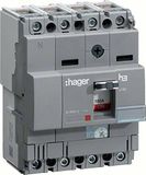 Hager x160 - Automatische schakelaar x160 4p4d 40ka 125a tm instelbaar vast/o