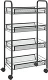 vidaXL Keukentrolley 4-laags 46x26x85 cm ijzer zwart