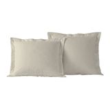 Vandaag Home Pillow Shams Soft Microfiber Tailored Classic Styling, Standaard, Ivoor (2 Pack)