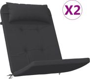 vidaXL Stoelkussens - 2 stuks - Adirondack - Oxford stof - Zwart