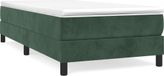 Boxspring avec matelas velours vert foncé 100x200 cm