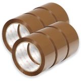 OFITURIA Verpakkingstape, bruin plakband, verpakkingstape voor verhuisdozen, verhuizing en verzending, plakband voor verpakkingen, veilig en robuust, 38 mm x 120 m, 6 linten