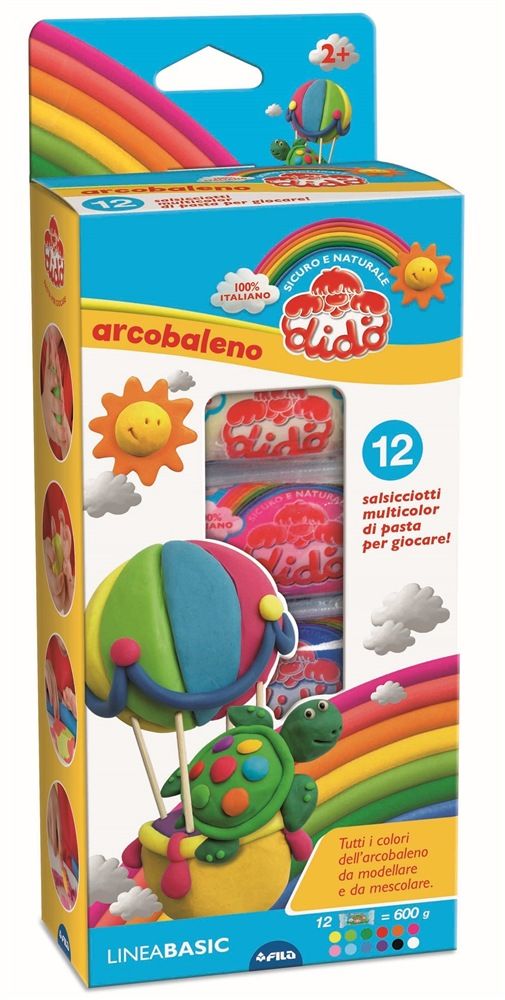 Fila Didò Arcobaleno Fila Pasta da modellare - Confezione 12 pezzi