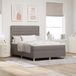 Maison Exclusive - Lit boxspring avec LED et tête de lit taupe 160 x 200 cm, tissu