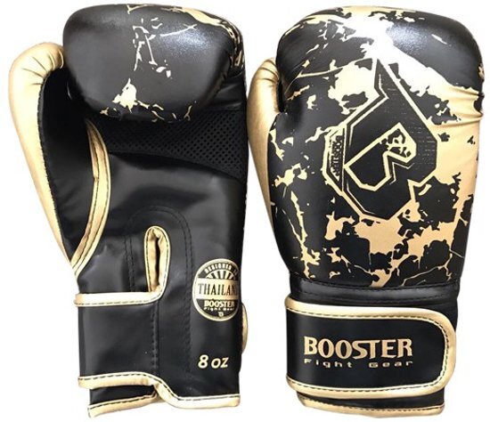 Booster (kick)bokshandschoenen Junior Marble Zwart/Goud 8oz