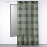 douceur d'intérieur Gordijn met ogen 140 x 240 cm linneneffect geweven chenille garen terraza kaki