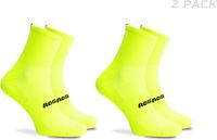 Rogelli Essential Dames en Heren 2 pack Fietssokken - Fluor