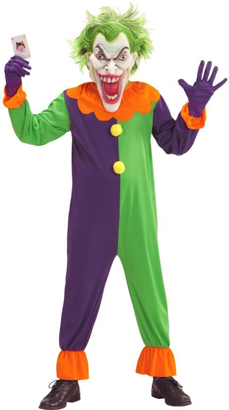 Widmann Joker Kostuum Evil Joker Jose Jongen Maat 128 Carnaval kostuum Verkleedkleding