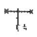 LogiLink Monitor tafelhouder voor 2x 17-32" beeldschermen, 10 kg per arm, armlengte: 376 mm VESA 75x75/100x100, staal, kantel-, zwenk-, draaibaar, zwart