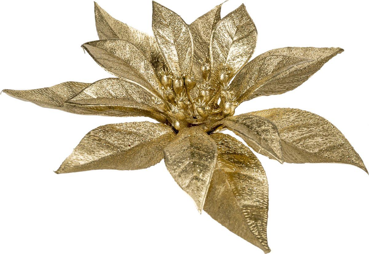 Cosy@Home Kerststerren - 6 stuks - Goud - 18 cm - Met Clip