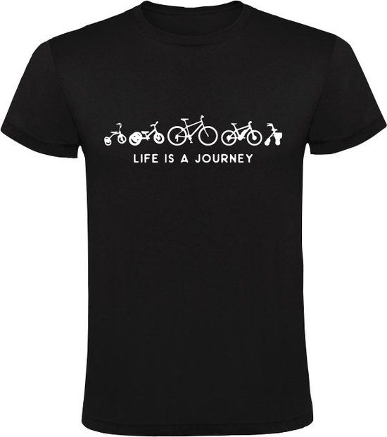 Life is a journey Heren T-shirt - Zwart - 5XL