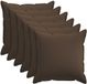 vidaXL - Kussensloop - 6 stuks - HOUTEN - Taupe - 80 x 80 cm - Katoensatijn