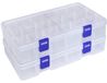 Boîte de tri pour petites pièces - Boîte de rangement avec compartiments réglables - Transparent - 2 pièces