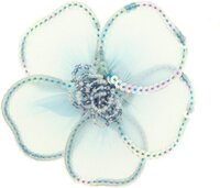 Behave® Broche bloem blauw 9 cm