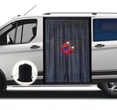 Holland Connections rideau de porte magnétique pour camping-cars, anti-moustiques, protection solaire, respirant, rideau magnétique - noir, 150 cm * 110 cm