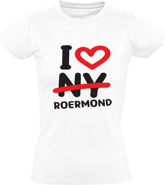 Roermond Dames T-shirt Wit 2XL - Katoen