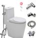 Droiee Bidetsproeier voor toilet, handheld bidetsproeier waterset, badkamerhanddouche voor zelfreiniging, vermindert toiletpapierverspilling - hoogwaardig roestvrij staal