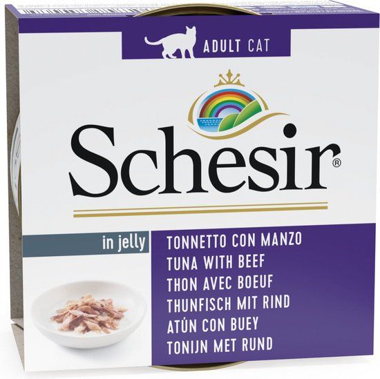 Schesir Kattenvoer Tonijn & Rundfilet in Gelei - 85g