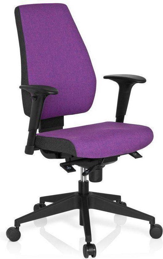 hjh office Pro-Tec 500 - Bureaustoel - Stof - Paars / Grijs
