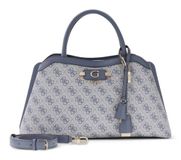GUESS Lindsey Girlfriend Satchel Slate Logo blauwgrijs