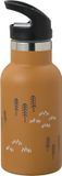 Fresk Thermosfles 350 ml - RVS Waterfles – Lekvrije Drinkfles voor Kinderen – Koude en Warme Dranken – BPA-vrij – Onbreekbaar – 2 Doppen – Thermosbeker – Drinkbeker Unisex - Mosterd - Woods Spruce Yellow