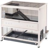 Ferplast Konijnenhok Cottage - Wit - 108 x 59 x 102 cm