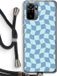 Case Company® - Xiaomi Redmi Note 10 Pro Case with Cord - Grid Blue