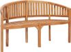 vidaXL Bananenbank 151 cm Massief Teakhout Bruin