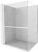 Mexen Kioto+ paroi de douche avec étagère Walk-in 115 x 200 cm, transparent, blanc