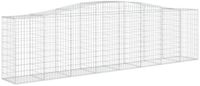 vidaXL Gabions - 2 pieces - arched - 400x50x100/120 cm - iron
