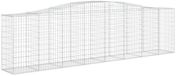 vidaXL Gabions - 2 pieces - arched - 400x50x100/120 cm - iron