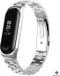 Strap-it Bracelet de montre connectée en acier - Argent - Convient pour Xiaomi Mi Band 3 / 4