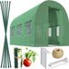 Shenzhen Haorui Industrial Technology Co., Ltd. Serre tunnel serre met frame staal set 2 x 3 x 2 m 6 m2 vert avec supports de plantes accessoires