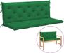 vidaXL Coussin de banc de jardin 150x50x7 cm Vert