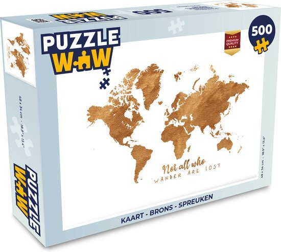 MuchoWow Puzzel Kaart - Brons - Spreuken - Legpuzzel - Puzzel 500 stukjes